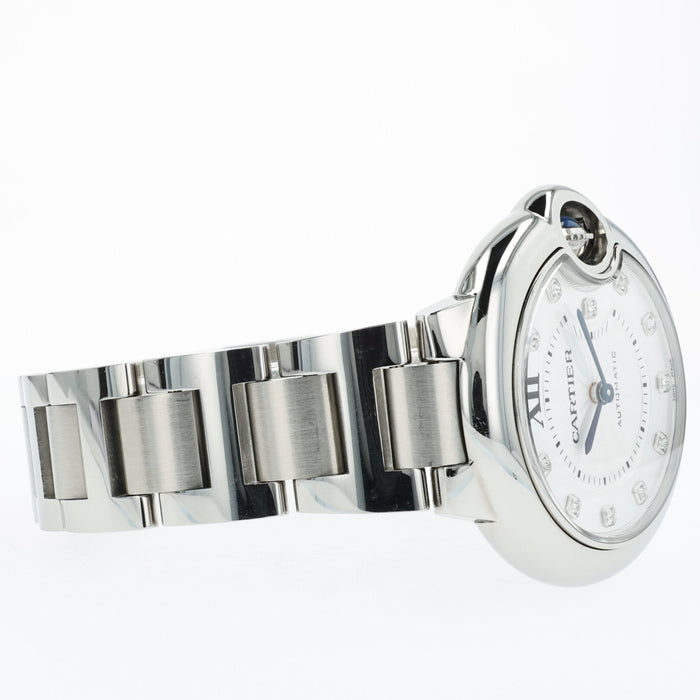 Cartier Ballon Bleu 33MM Automatic Factory Diamond Dial Steel WE902074 3489