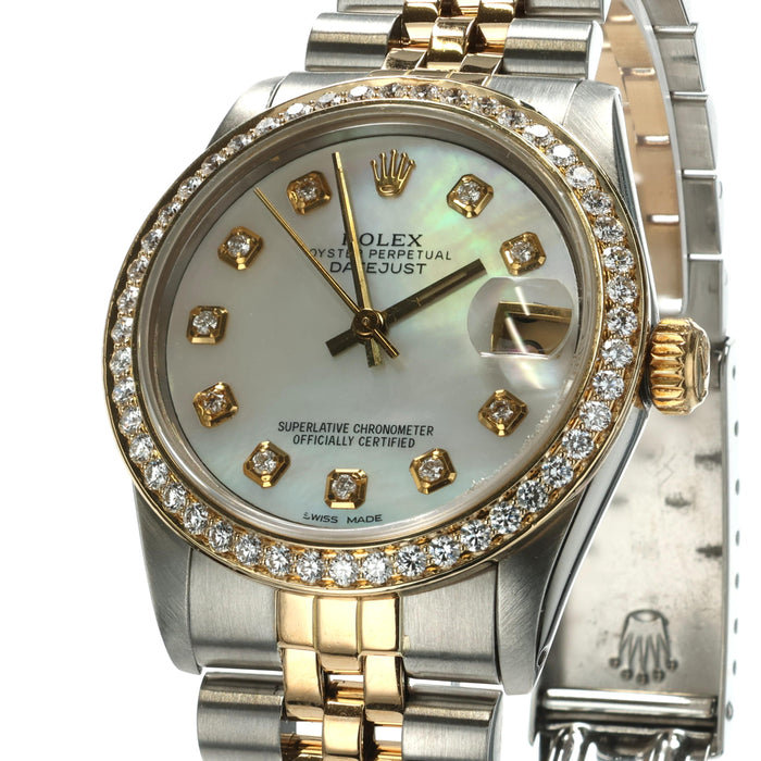Rolex Datejust Mother of Pearl Dial 31mm 18kt Yellow Gold & Steel 68273
