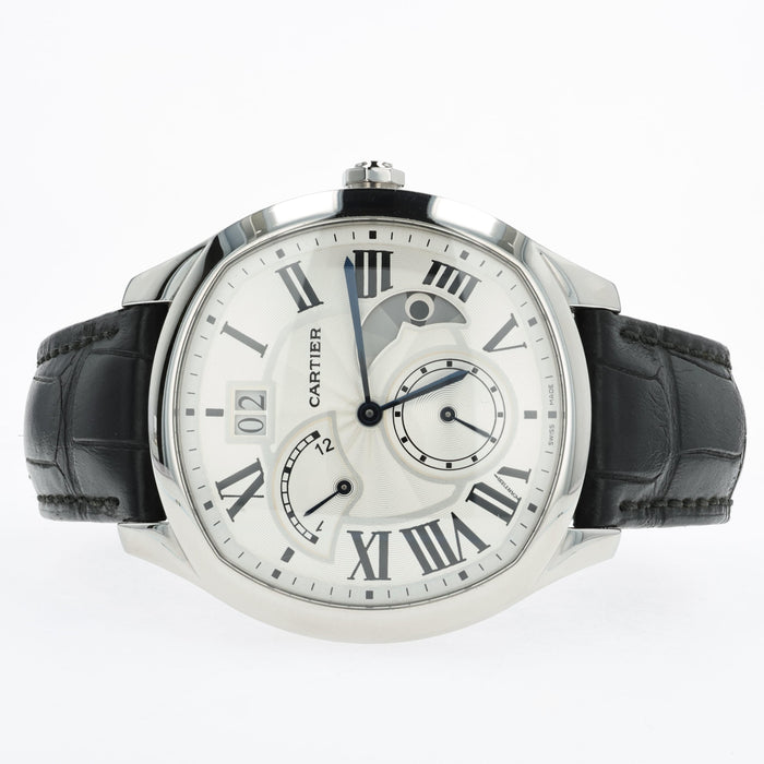 Cartier Drive De Cartier Moonphase Silver Dial Stainless Steel WSNM0005 3931