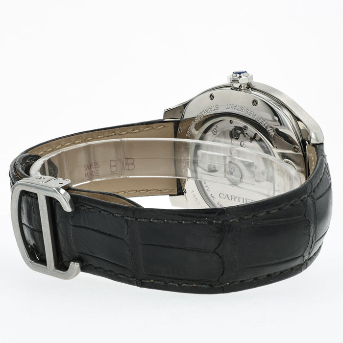 Cartier Drive De Cartier Moonphase Silver Dial Stainless Steel WSNM0005 3931