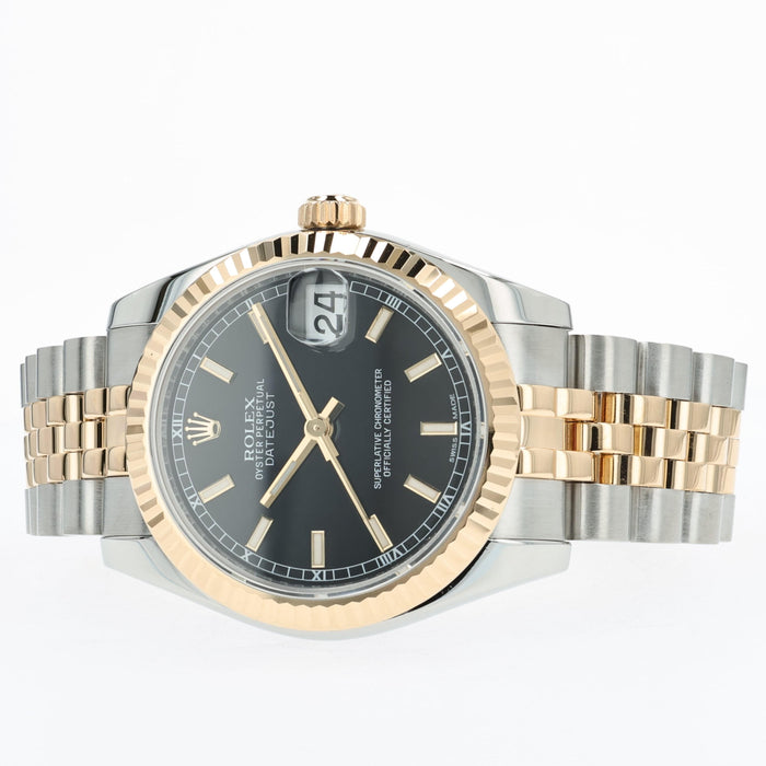 Rolex Datejust 31 Black Dial 18kt Yellow Gold & Stainless Steel Jubilee 178273