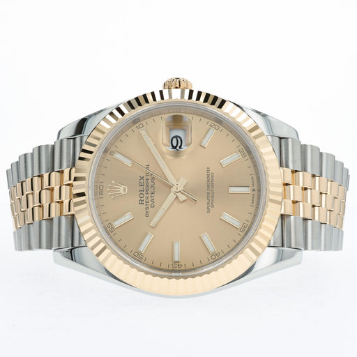 Rolex Datejust 41 Champagne Dial Solid 18kt Yellow Gold & Stainless Steel 126333