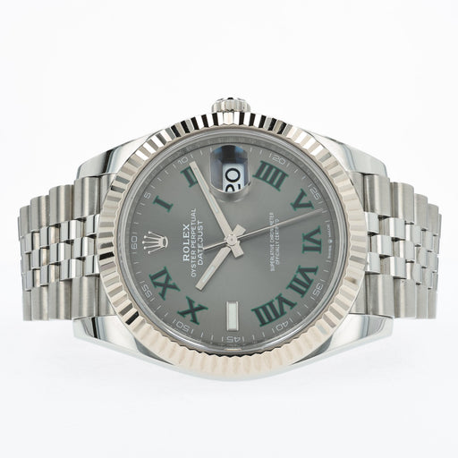Rolex Datejust 41 Wimbledon Fluted Jubilee Stainless Steel 126334
