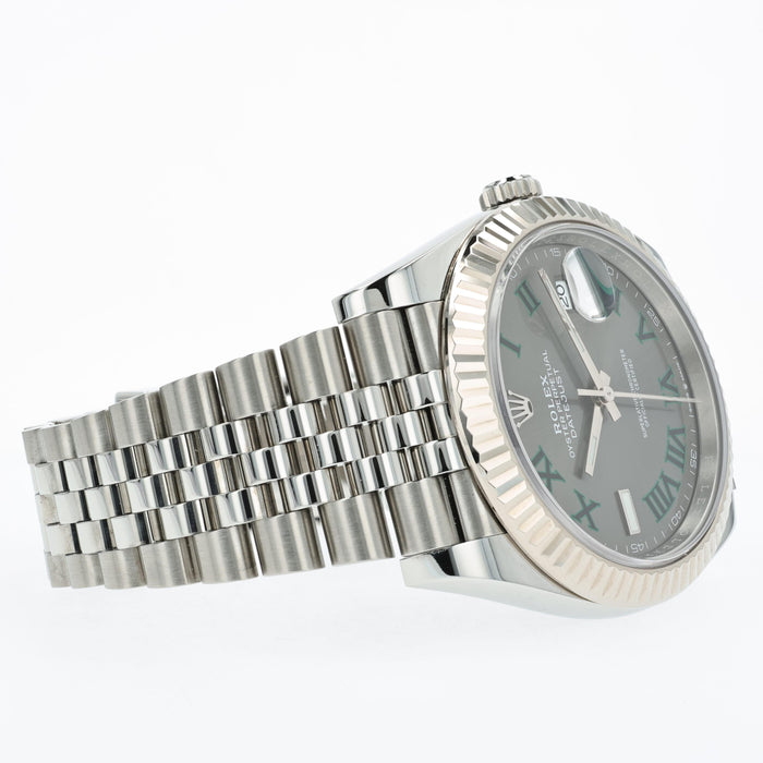 Rolex Datejust 41 Wimbledon Fluted Jubilee Stainless Steel 126334