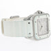 Cartier Santos 100 White Dial Medium Rubber Strap Automatic W20129U2 2878