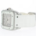 Cartier Santos 100 White Dial Medium Rubber Strap Automatic W20129U2 2878