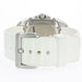 Cartier Santos 100 White Dial Medium Rubber Strap Automatic W20129U2 2878
