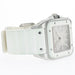 Cartier Santos 100 White Dial Medium Rubber Strap Automatic W20129U2 2878