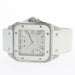 Cartier Santos 100 White Dial Medium Rubber Strap Automatic W20129U2 2878