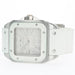 Cartier Santos 100 White Dial Medium Rubber Strap Automatic W20129U2 2878