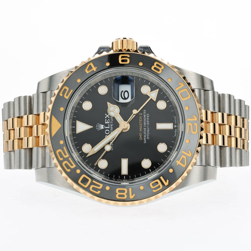 Rolex GMT-Master II Black Dial Zombie Jubliee 18k Yellow Gold & Steel 126713GRNR