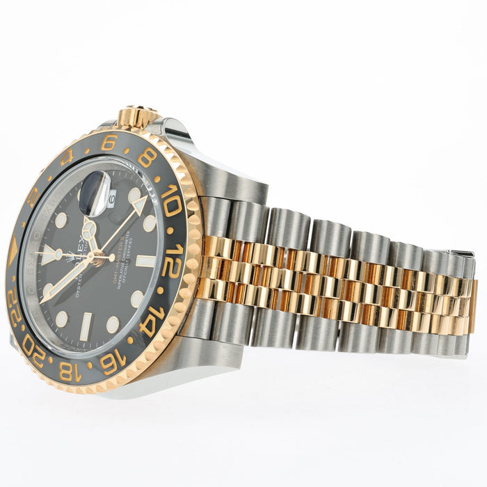 Rolex GMT-Master II Black Dial Zombie Jubliee 18k Yellow Gold & Steel 126713GRNR