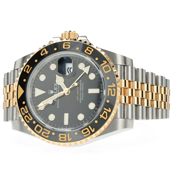 Rolex GMT-Master II Black Dial Zombie Jubliee 18k Yellow Gold & Steel 126713GRNR