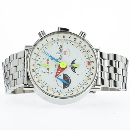 Alain Silberstein Krono Classic White Triple Calendar Moon Phase Limited Edition