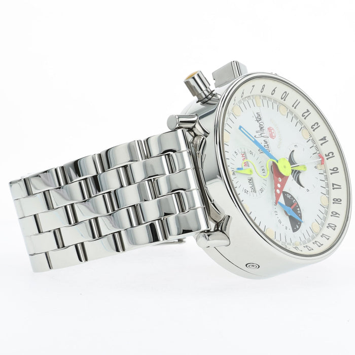 Alain Silberstein Krono Classic White Triple Calendar Moon Phase Limited Edition