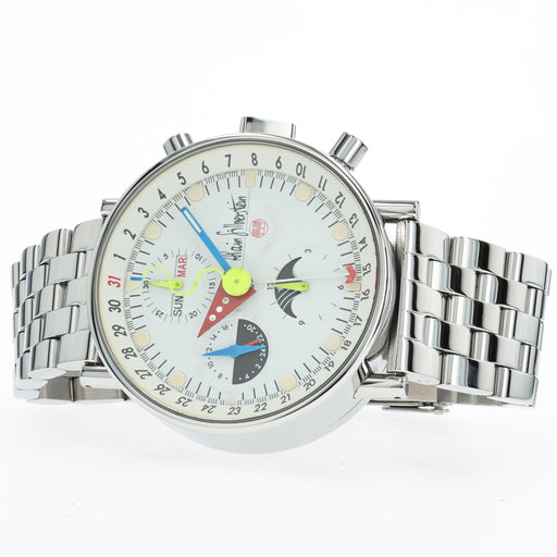 Alain Silberstein Krono Classic White Triple Calendar Moon Phase Limited Edition