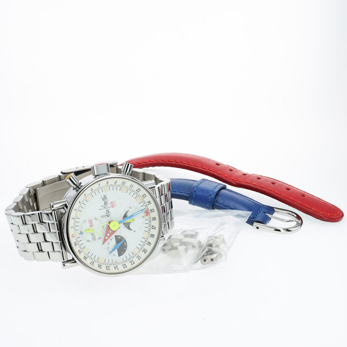 Alain Silberstein Krono Classic White Triple Calendar Moon Phase Limited Edition