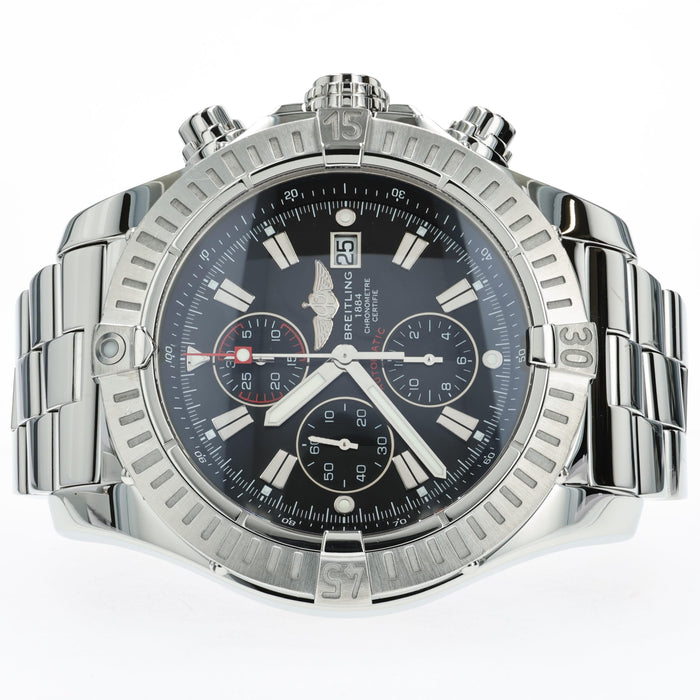 Super Avenger Black Dial Chronograph Stainless Steel 48MM Automatic A13370