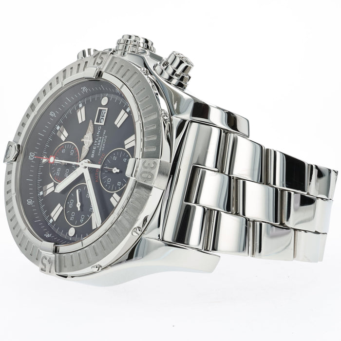 Super Avenger Black Dial Chronograph Stainless Steel 48MM Automatic A13370