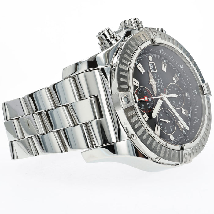 Super Avenger Black Dial Chronograph Stainless Steel 48MM Automatic A13370
