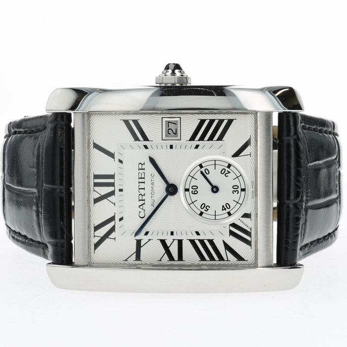 Cartier Tank MC Silver Dial Small Seconds Stainless Steel W5330003 3589