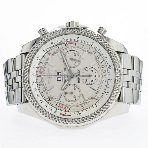 Breitling Bentley 6.75 Silver Dial Chronograph Stainless Steel 48MM A44362