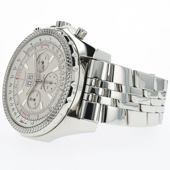 Breitling Bentley 6.75 Silver Dial Chronograph Stainless Steel 48MM A44362