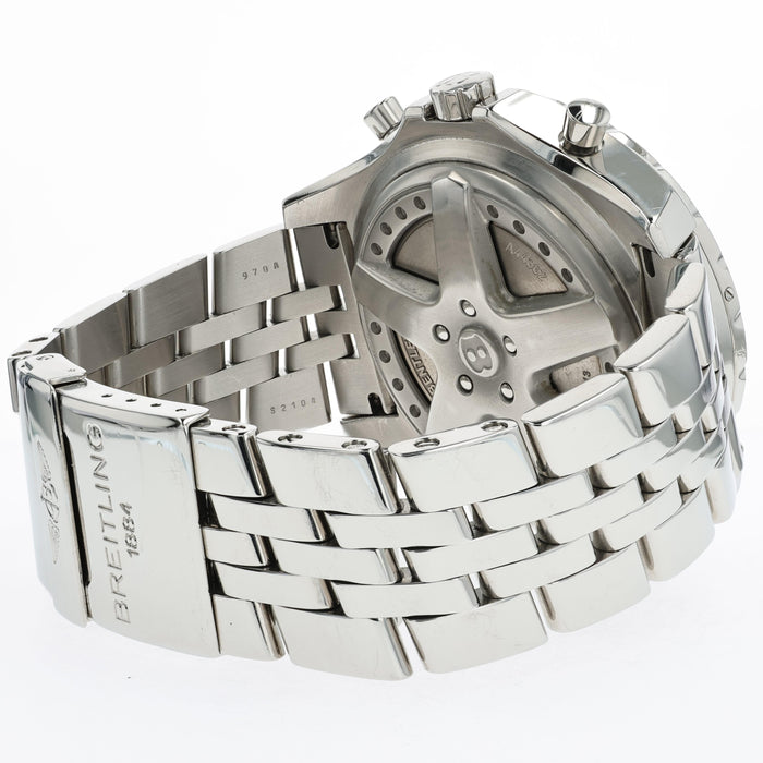Breitling Bentley 6.75 Silver Dial Chronograph Stainless Steel 48MM A44362