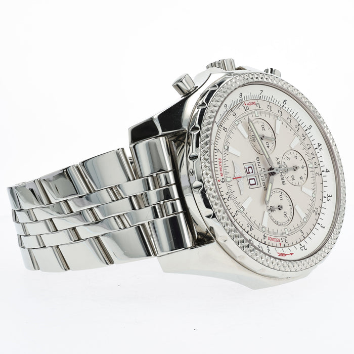 Breitling Bentley 6.75 Silver Dial Chronograph Stainless Steel 48MM A44362
