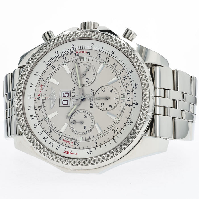 Breitling Bentley 6.75 Silver Dial Chronograph Stainless Steel 48MM A44362