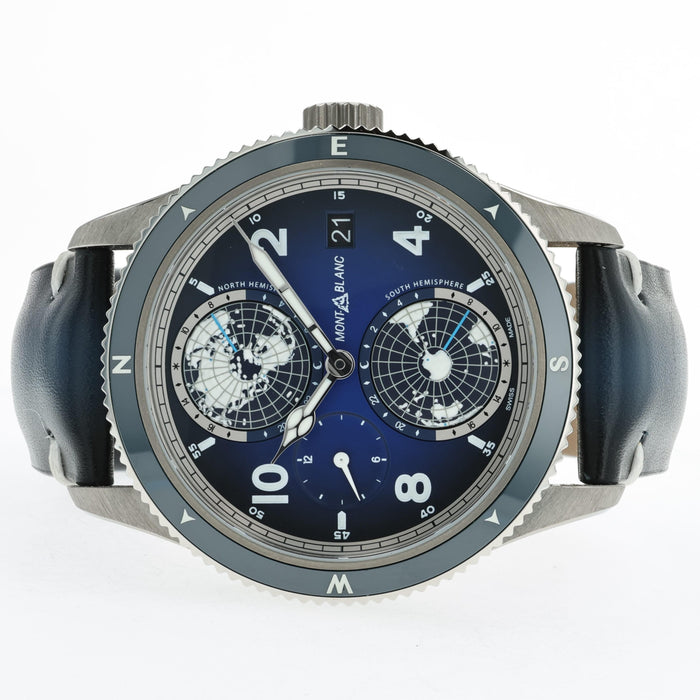 Montblanc 1858 Geosphere 42MM Titanium Blue Dial Automatic 125565
