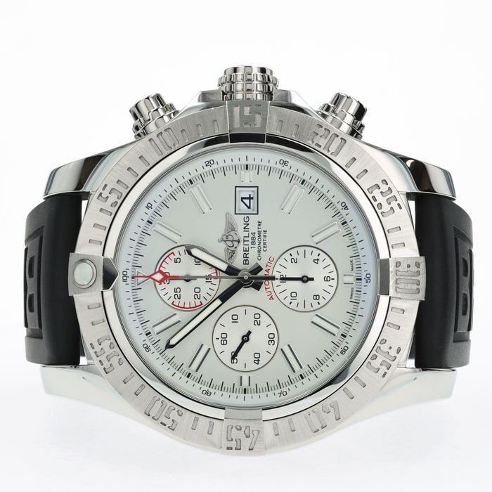 Breitling Super Avenger II White Dial 48mm Stainless Steel  A13371