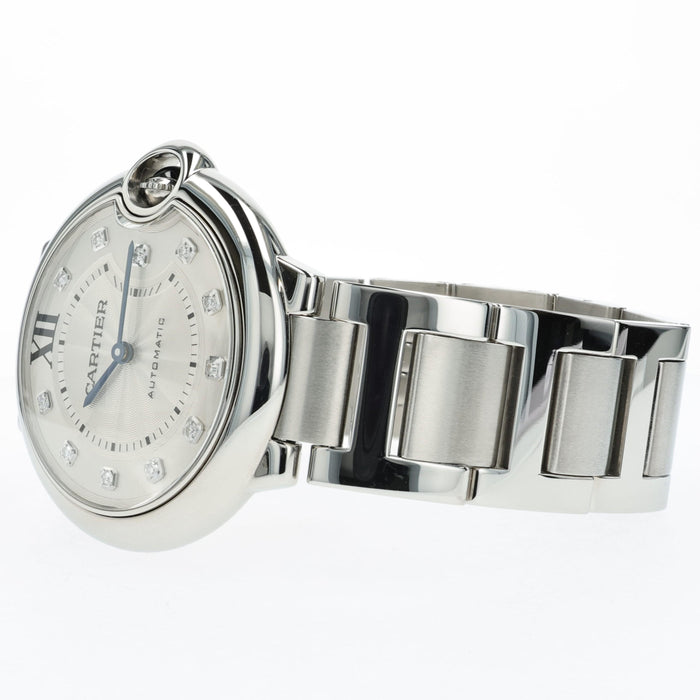 Cartier Ballon Bleu Automatic Diamond Silver Dial 36mm WE902075 3284