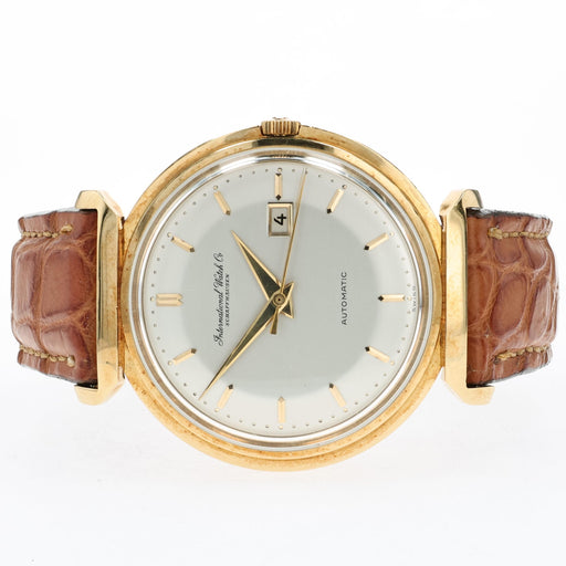IWC Dress Watch Vintage 18kt Yellow Gold Silver Dial 35MM Cal. 8521