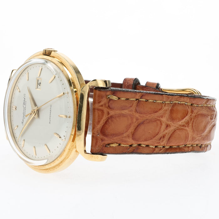 IWC Dress Watch Vintage 18kt Yellow Gold Silver Dial 35MM Cal. 8521