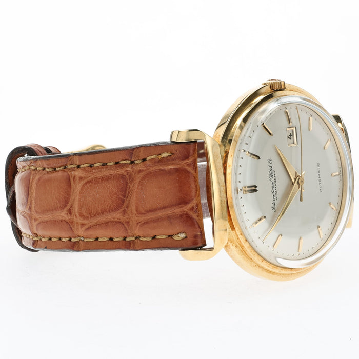 IWC Dress Watch Vintage 18kt Yellow Gold Silver Dial 35MM Cal. 8521