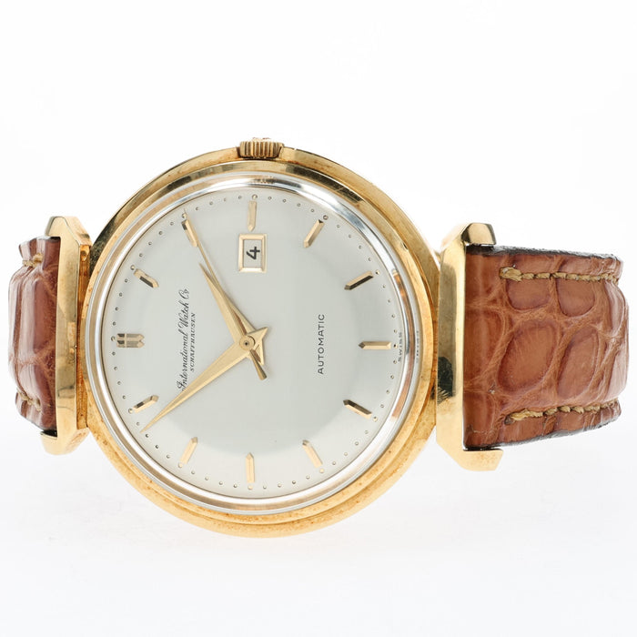 IWC Dress Watch Vintage 18kt Yellow Gold Silver Dial 35MM Cal. 8521