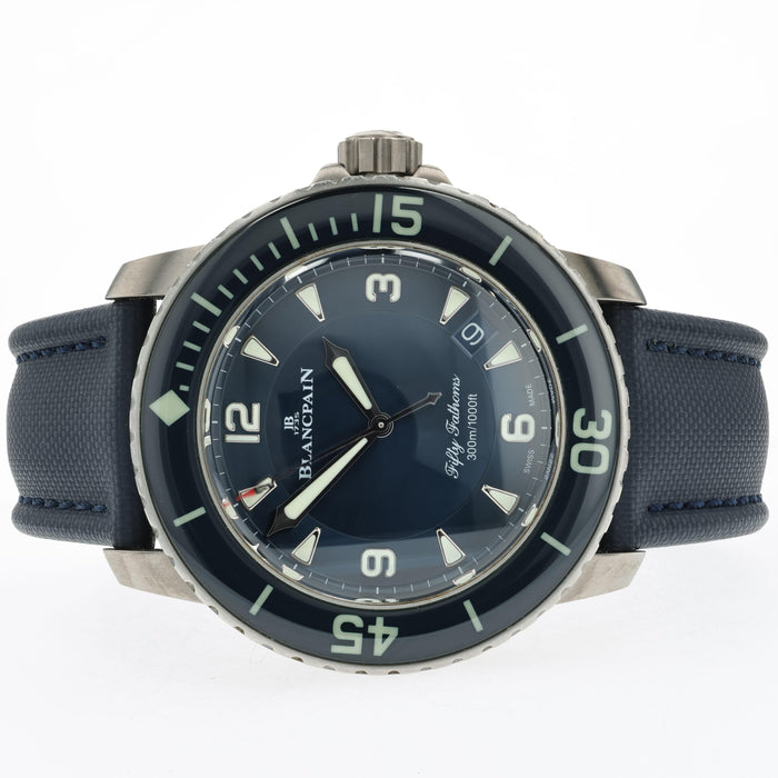 Blancpain Fifty Fathoms Blue Dial Automatic Date Titanium 45MM 5015-1130-52A