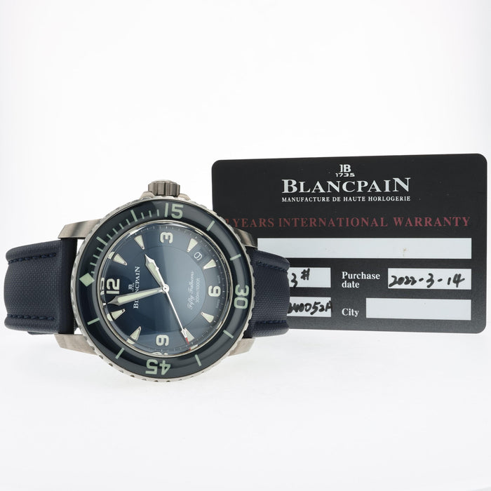 Blancpain Fifty Fathoms Blue Dial Automatic Date Titanium 45MM 5015-1130-52A