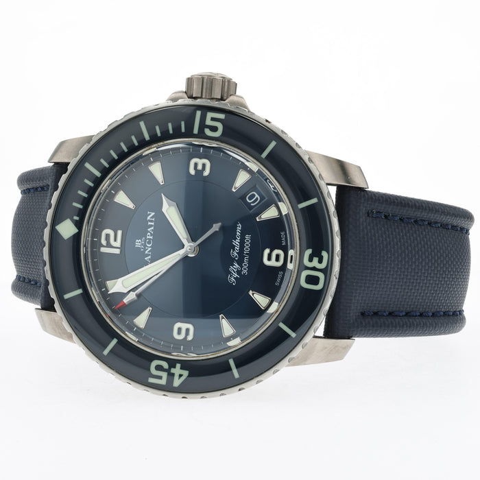 Blancpain Fifty Fathoms Blue Dial Automatic Date Titanium 45MM 5015-1130-52A