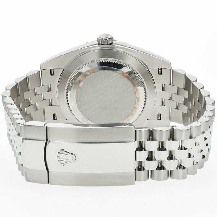 Rolex Datejust 41 Automatic Factory Blue Diamond Dial Fluted Bezel 126334