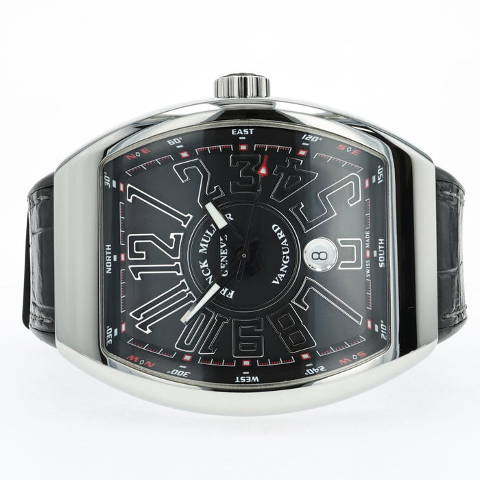 Franck Muller Vanguard Automatic Black Dial Stainless Steel V 45 SC DT