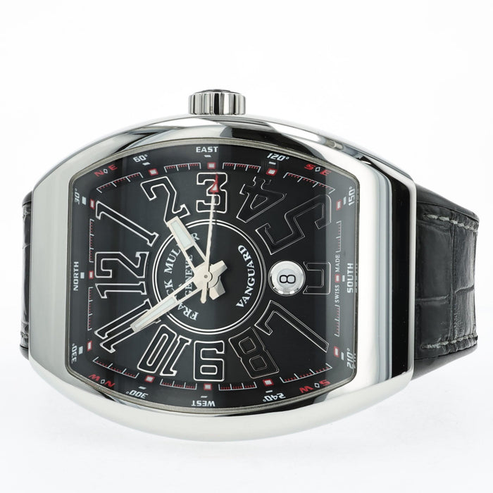Franck Muller Vanguard Automatic Black Dial Stainless Steel V 45 SC DT