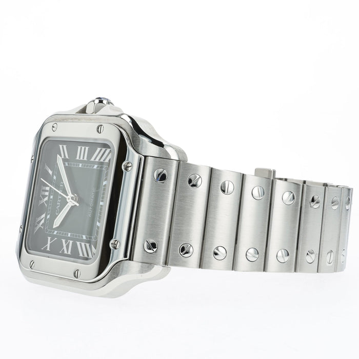 Cartier Santos Medium Green Dial Stainless Steel WSSA0061 4075