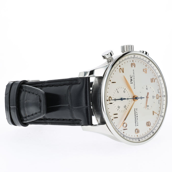 IWC Portuguese Chronograph White Dial Stainless Steel IW371445