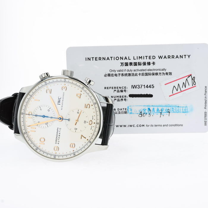 IWC Portuguese Chronograph White Dial Stainless Steel IW371445