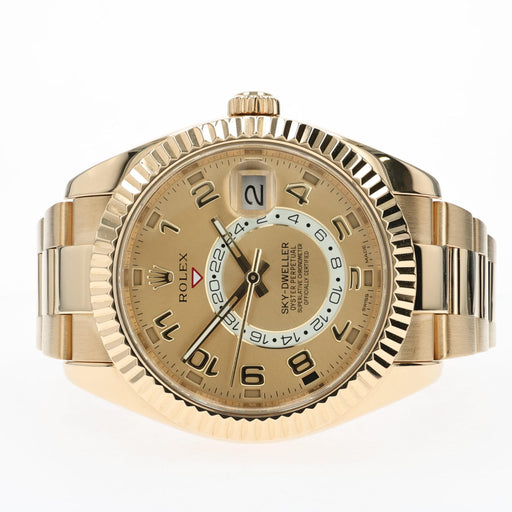 Rolex Sky-Dweller Solid 18kt Yellow Gold Champagne Dial 326938