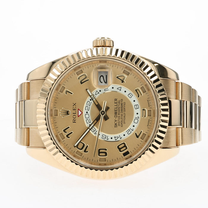 Rolex Sky-Dweller Solid 18kt Yellow Gold Champagne Dial 326938