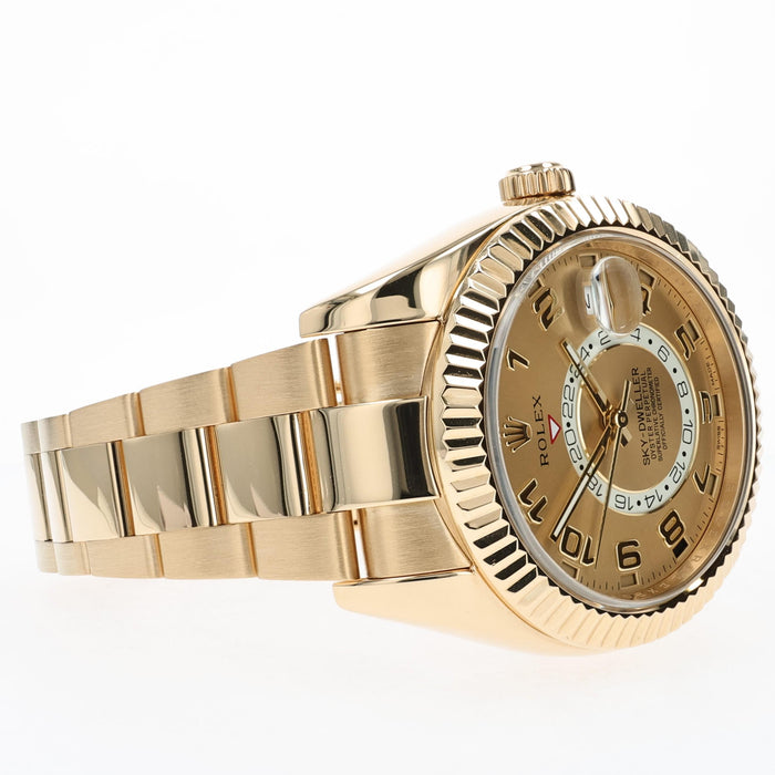 Rolex Sky-Dweller Solid 18kt Yellow Gold Champagne Dial 326938
