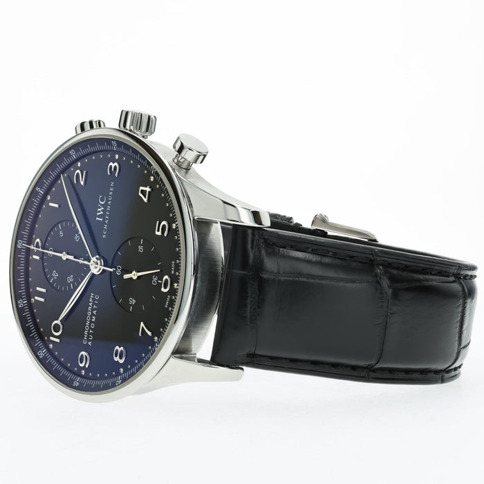 IWC Portuguese Chronograph Black Dial Stainless Steel IW371447